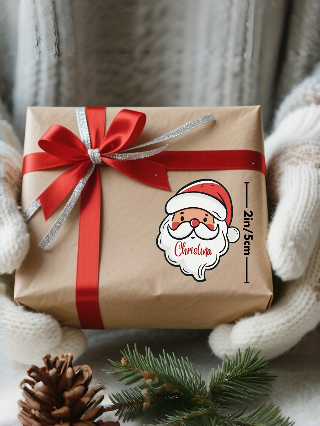 Custom Christmas Gift Stickers - Personalized Name Tags, Merry Christmas Labels, Elegant and Adorable Holiday Decorations